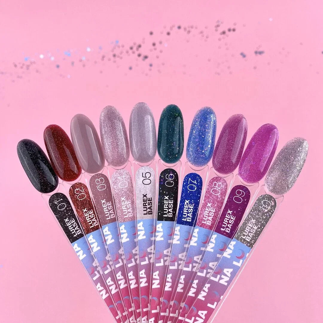 Lunamoon Lurex Base 13 ml #6 - Kamuflážní báze na gel lak