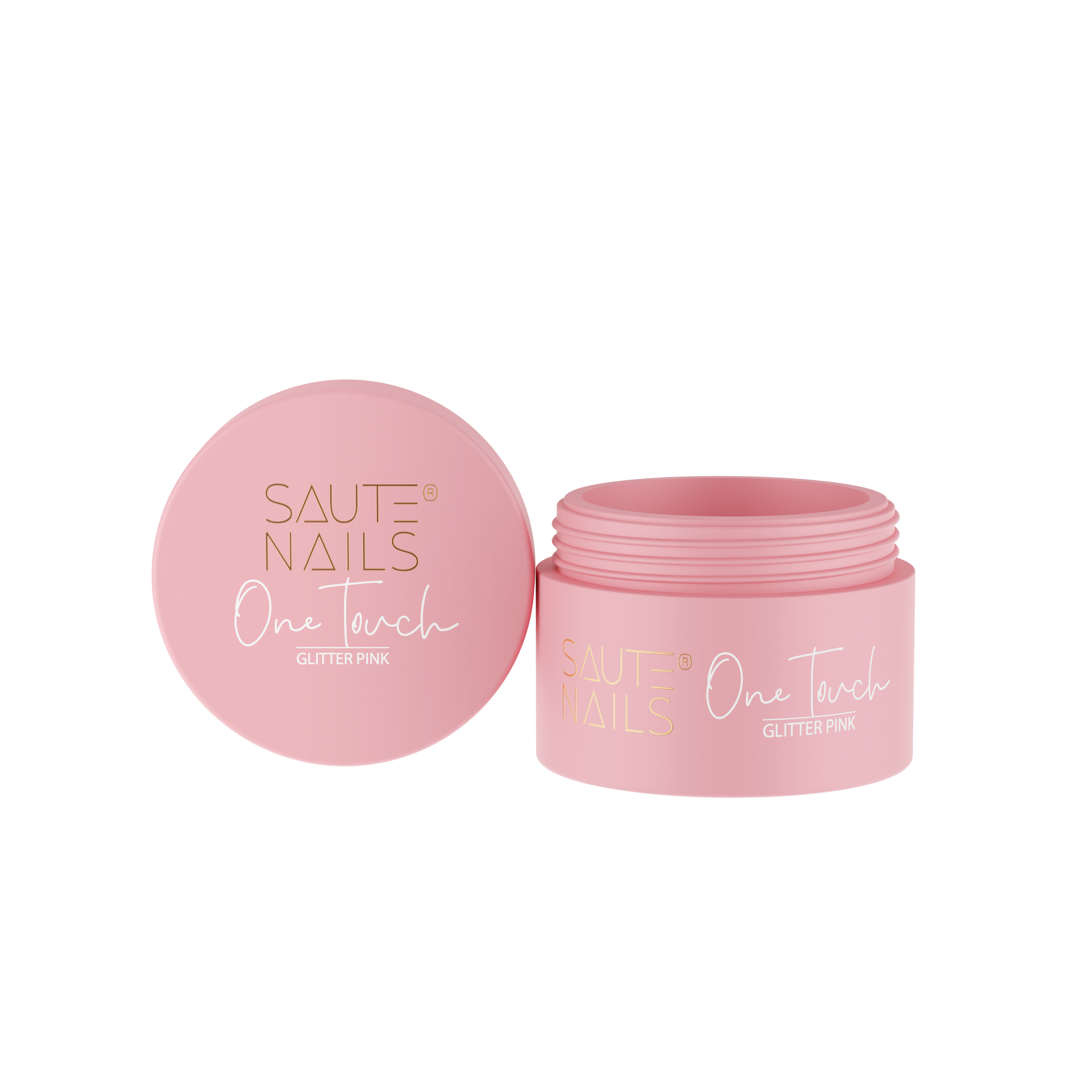 Stavební gely One Touch Glitter Pink 30g
