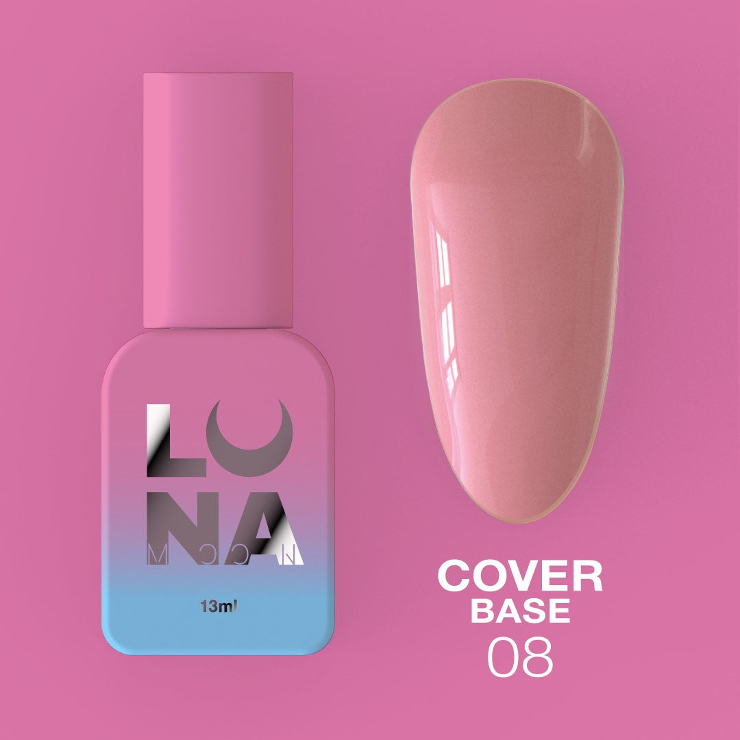 Lunamoon Cover Base 13ml #8 - Podkladová báze na gel lak