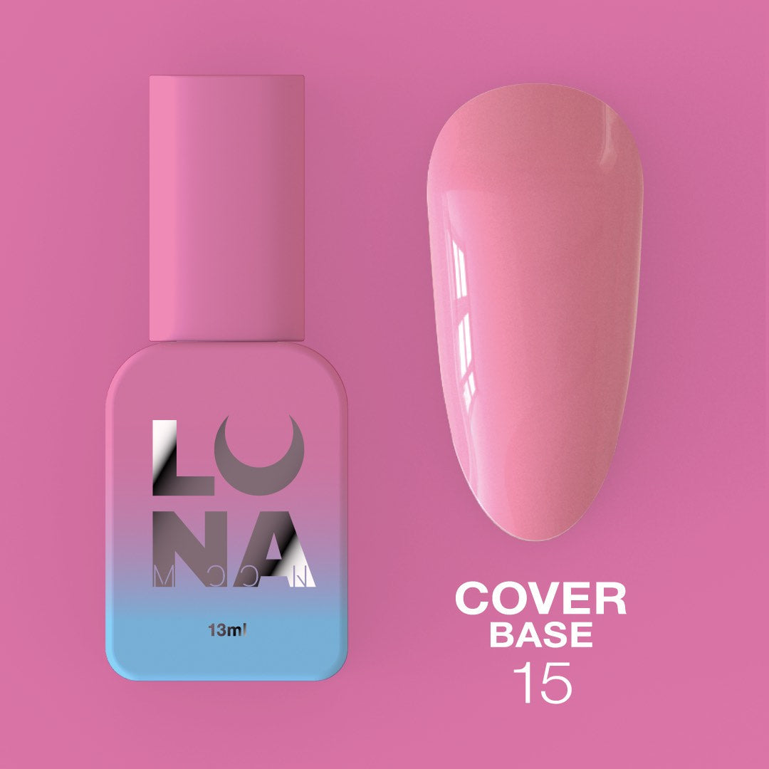 Lunamoon Cover Base 13ml #15 - Podkladová báze na gel lak
