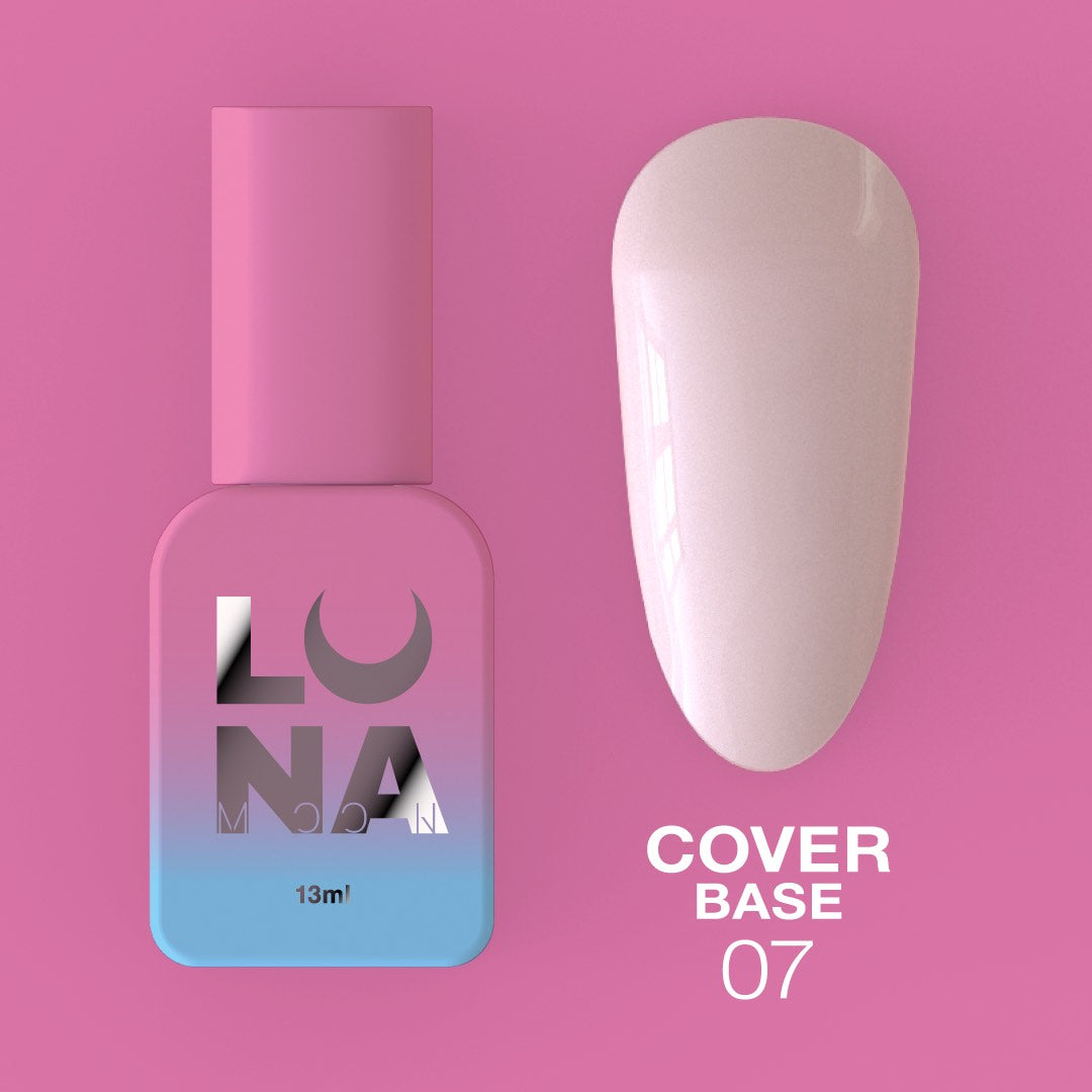 Lunamoon Cover Base 13ml #7 - Podkladová báze na gel lak
