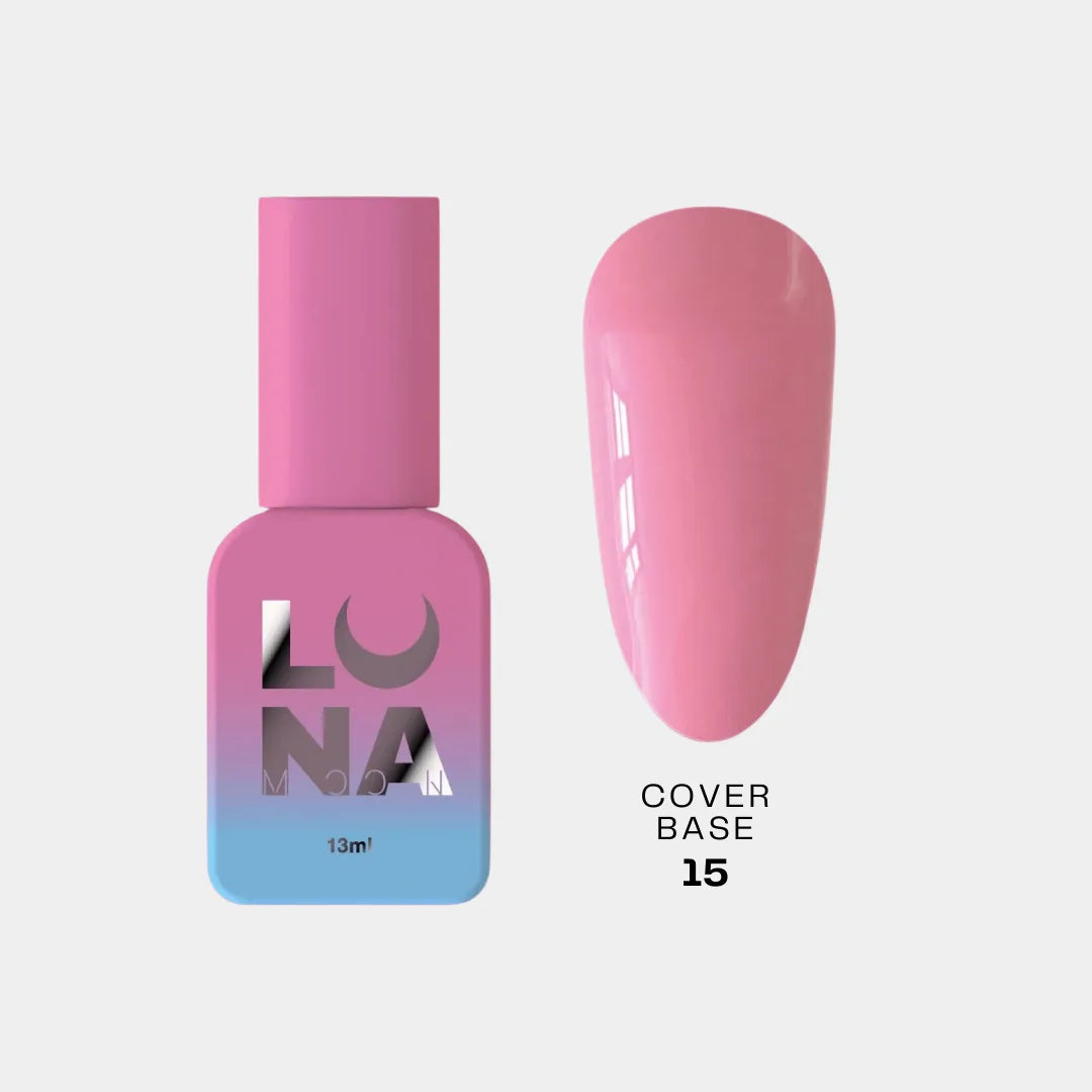 Lunamoon Cover Base 13ml #15 - Baza hybrydowa
