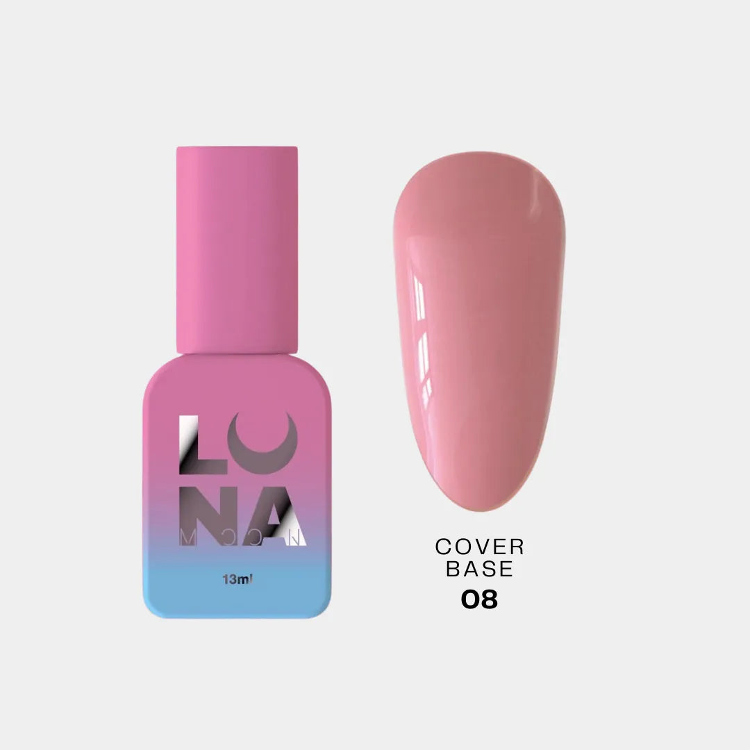 Lunamoon Cover Base 13ml #8 - Baza hybrydowa