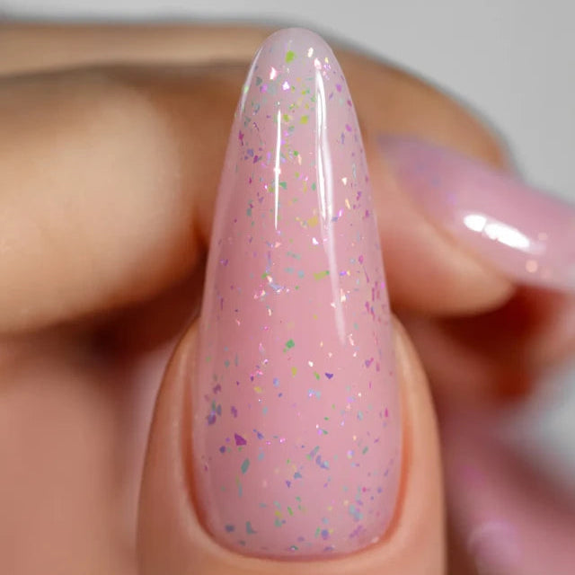 Top Hybrydowy z Efektem Holo Flakes