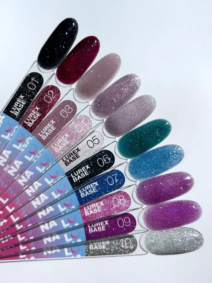 Lunamoon Lurex Base 13 ml #6 - Kamuflážní báze na gel lak