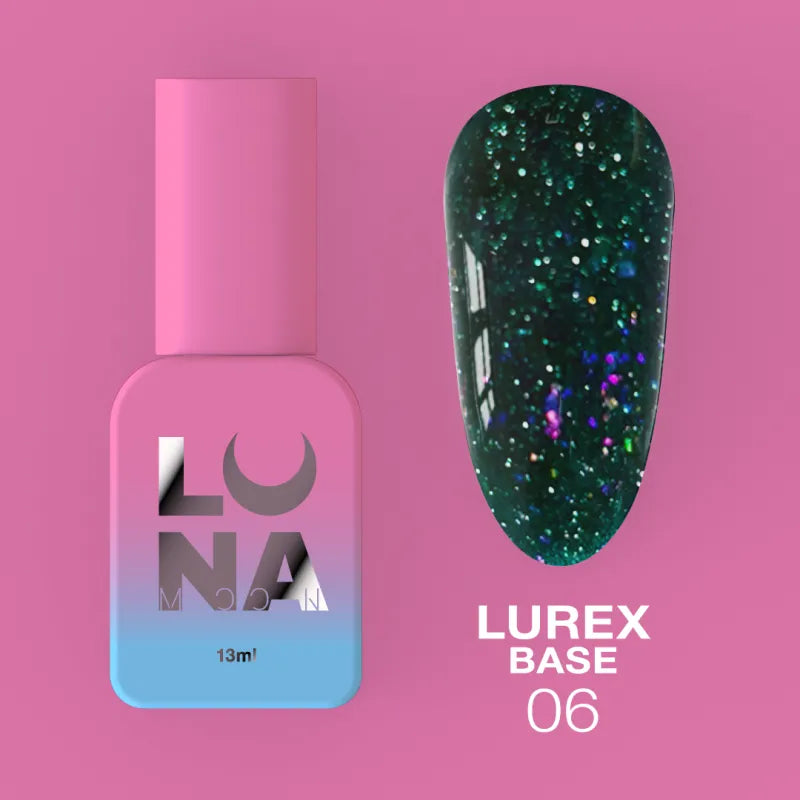 Lunamoon Lurex Base 13 ml #6 - Kamuflážní báze na gel lak