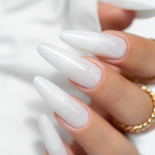 Stavební gely One Touch Glitter Milky White 30g