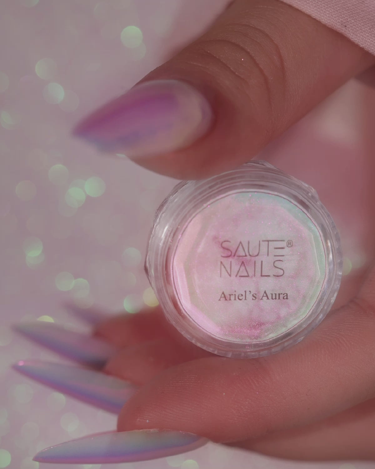 Chromový prášek na zdobení nehtů Ariel's Aura Saute Nails, 3 g