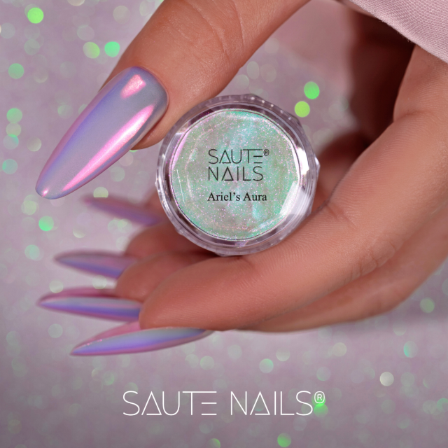 Chromový prášek na zdobení nehtů Ariel's Aura Saute Nails, 3 g